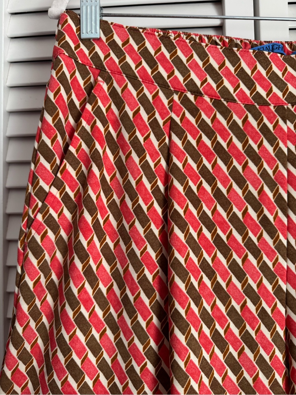 J. McLaughlin Pasha Wide Leg Pull On Pant in Mini Fernwood Geo Print Medium NWT - Picture 5 of 9